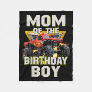 Mom Of The Birthday Boy Monster Truck Birthday Nov Fleece Blanket