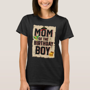 Mom Of The Birthday Boy  Mother Pirate Theme 5th B T-Shirt