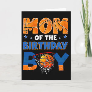 Mom Of The Birthday Boy Sketll Bday Celebration Card