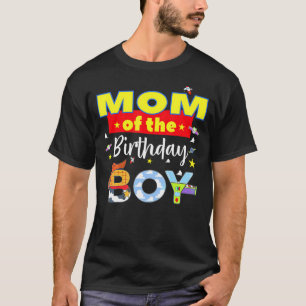 Mom Of The Birthday Boy Toy Familly Matching Story T-Shirt