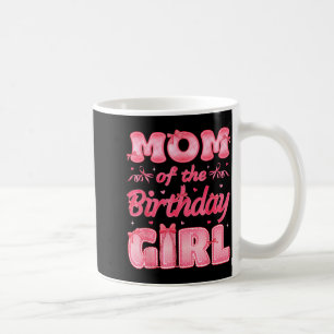Mom Of The Birthday Girl Family Nk Coquette Bow Coffee Mug