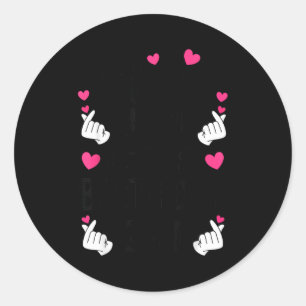 Mom Of The K P Birthday Girl Korean P Fan Girls Wo Classic Round Sticker