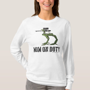 Mom On Duty Robot Soldier T-Shirt