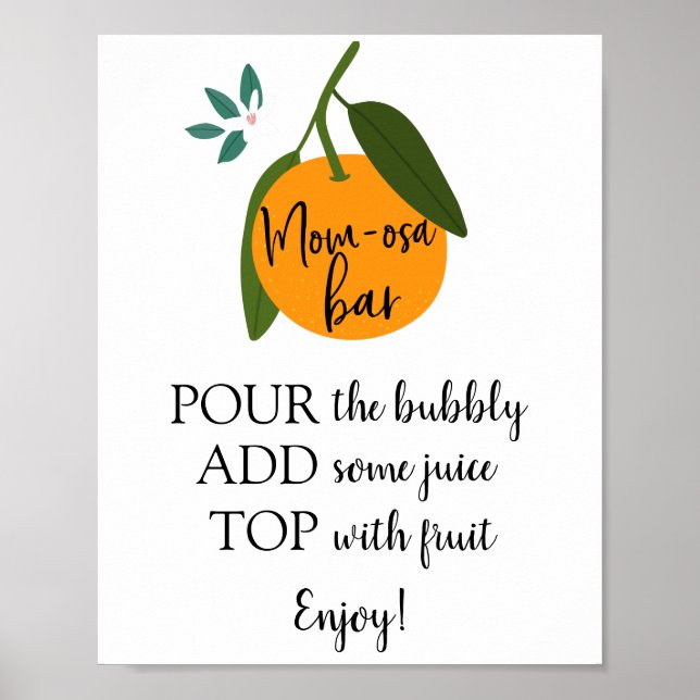 Mom-osa Bar Sign (Front)