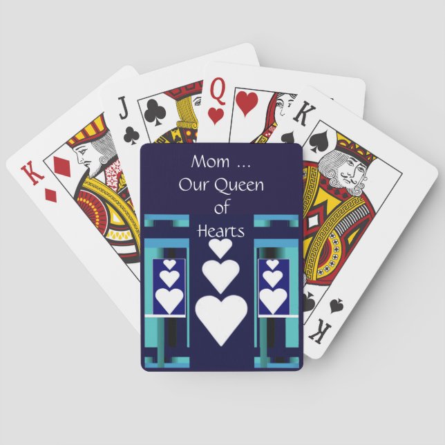 MOM, Our Queen of Hearts Playing Cards/Blue Cards (Back)