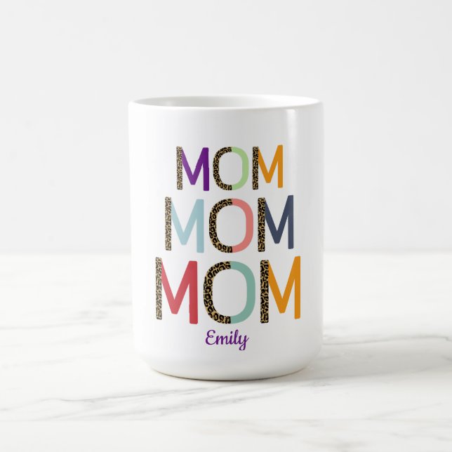 MOM Personalised Name Elegant White  Coffee Mug (Center)
