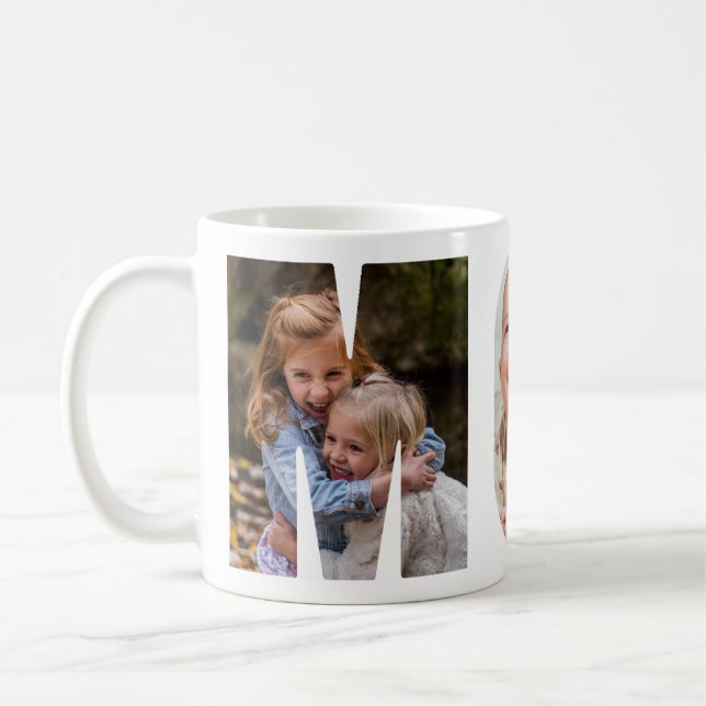 MOM Personalised Three Photo Mug (Left)