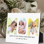 MOM Photo Collage 3 Letter Cutout Personalised Plaque<br><div class="desc">Create a unique photo collage for your mum. Upload 3 of your favourite photos, customise the message and add your name(s). The wording currently reads "love to you today and every day [name(s)]" and you can edit this as you wish. The cutout template ensures your pictures will display as the...</div>