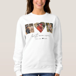 Mom Photo Collage Heart Photo Mother's Day Sweatsh Sweatshirt
