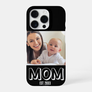 Mom Photo Minimal Typography Established Year iPhone 16 Pro Case
