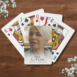 Mom Photo Personalized Memorial Tribute Funeral Playing Cards