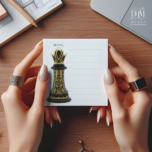MOM Queen of my life, Golden Script Black Chess Notepad