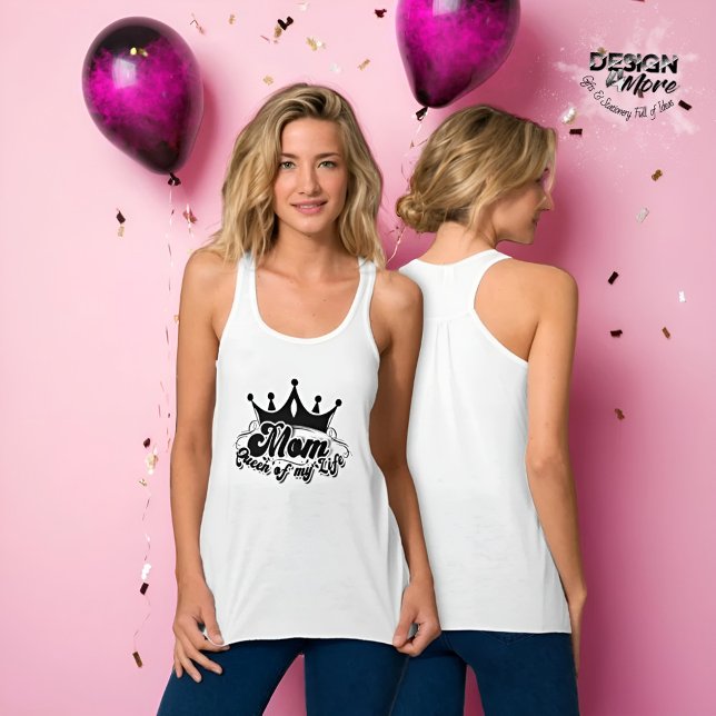 MOM Queen of my life white women Singlet (Creator Uploaded)