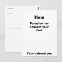 Mom Quote Post card Mom's Gift