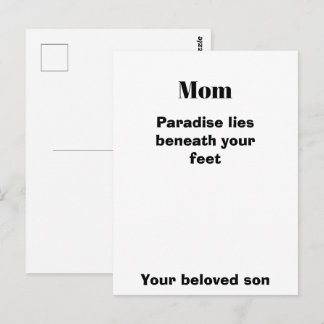 Mom Quote Post card Mom's Gift