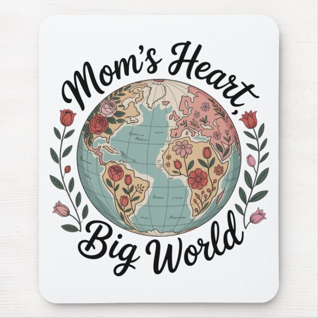 Mom’s Heart, Big World Mouse Pad (Front)