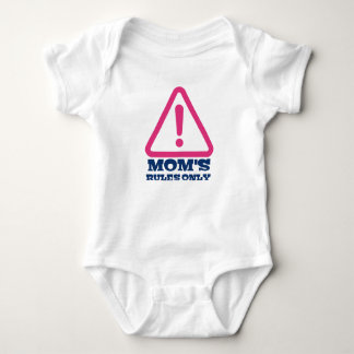 Mom’s Rules Only – Sassy New Mom Baby Apparel Baby Bodysuit
