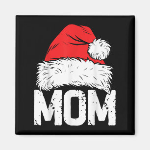 Mom Santa Christmas Family Matching Pajamas Mama X Magnet