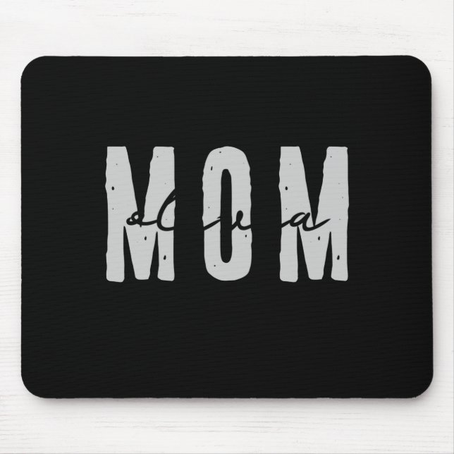 Mom Since 20xx Modern Simple Preppy  Mouse Pad (Front)