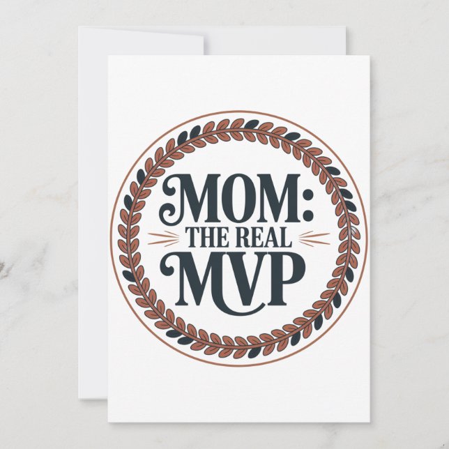 Mom: The Real MVP Invitation (Front)