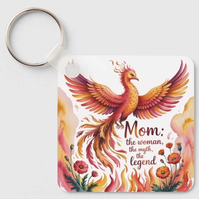 Mom: The Woman, The Myth, The Legend Key Ring (Front)