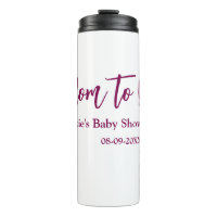 Mom to be baby shower name date pink simple minima