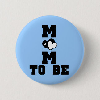 MOM to Be - Black Text 6 Cm Round Badge