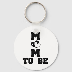 MOM to Be - Black Text Key Ring