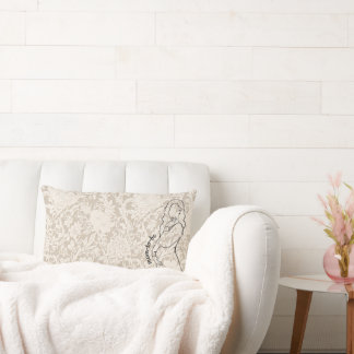 Mom-to-be Faux Lace Lumbar Cushion