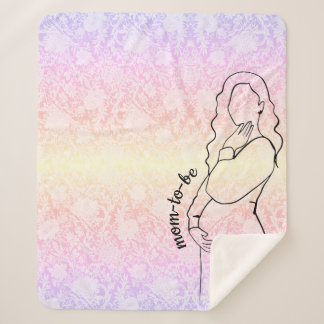 Mom-to-be Faux Lace Sherpa Blanket