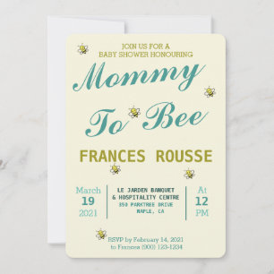 MOM TO BEE CUTE BABY SHOWER INVITATION