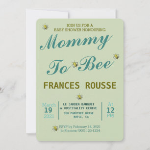 MOM TO BEE CUTE BABY SHOWER INVITATION