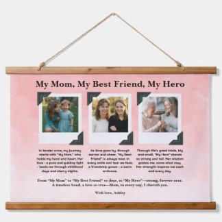 Mom Tribute Photo Collage Hanging Tapestry