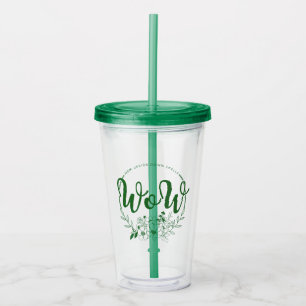 MOM upside down spells WOW! Acrylic Tumbler