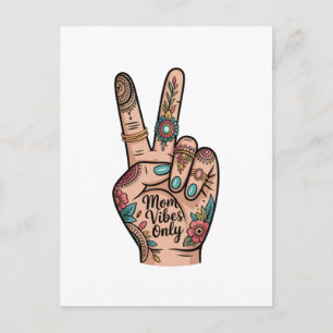 Mom Vibes Only Holiday Postcard