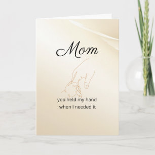 Mom You Held My Hand Greeting Card Gold