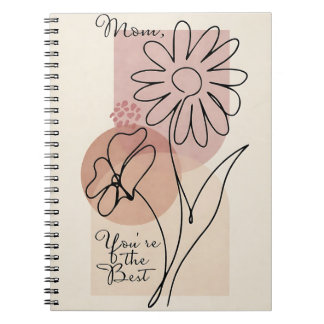 Mom, You’re the Best | Floral Line Notebook