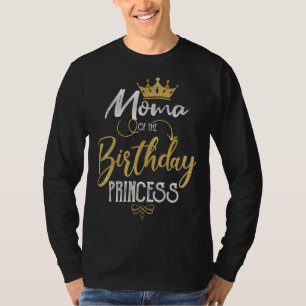 Moma Of The Birthday Princess  Birthday Party Moth T-Shirt