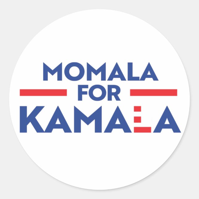 Momala for Kamala Harris Classic Round Sticker (Front)