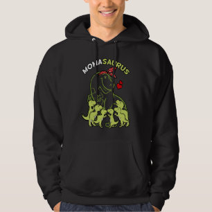 Momasaurus Moma 6 Kids Dinosaur Mother's Day Hoodie