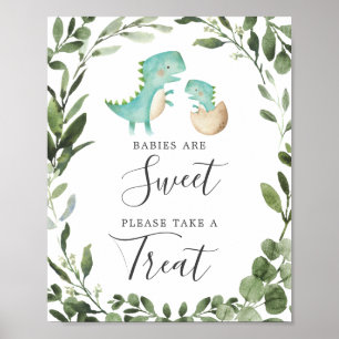 MomBaby Dinosaur Baby Shower Babies Are Sweet Sign