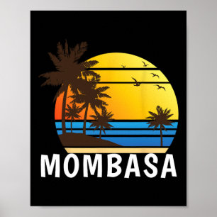 Mombasa Beach Sunset Men Women Kids Poster