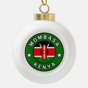 Mombasa Kenya Ceramic Ball Christmas Ornament
