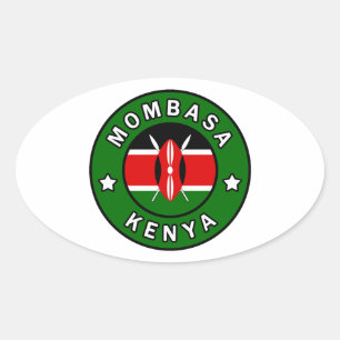 Mombasa Kenya Oval Sticker