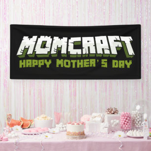 Momcraft Happy Mother Day Funny Gamer Mum Banner