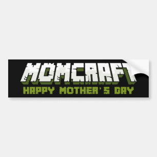 Momcraft Happy Mother Day Funny Gamer Mum Bumper Sticker