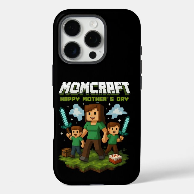 Momcraft Happy Mother Day Funny Gamer Mum Case-Mate iPhone Case (Back)