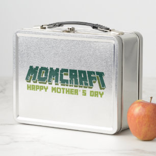 Momcraft Happy Mother Day Funny Gamer Mum Metal Lunch Box
