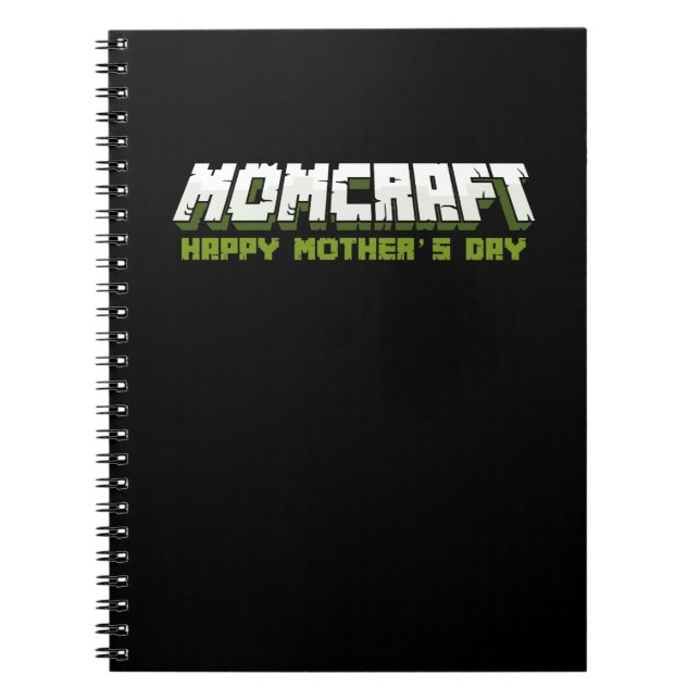 Momcraft Happy Mother Day Funny Gamer Mum Notebook (Front)