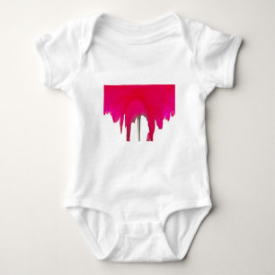 Moment Captured: A Red Rose Petal Elegance Baby Bodysuit